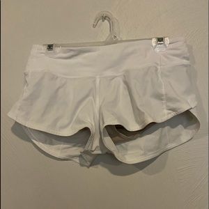 white lululemon shorts